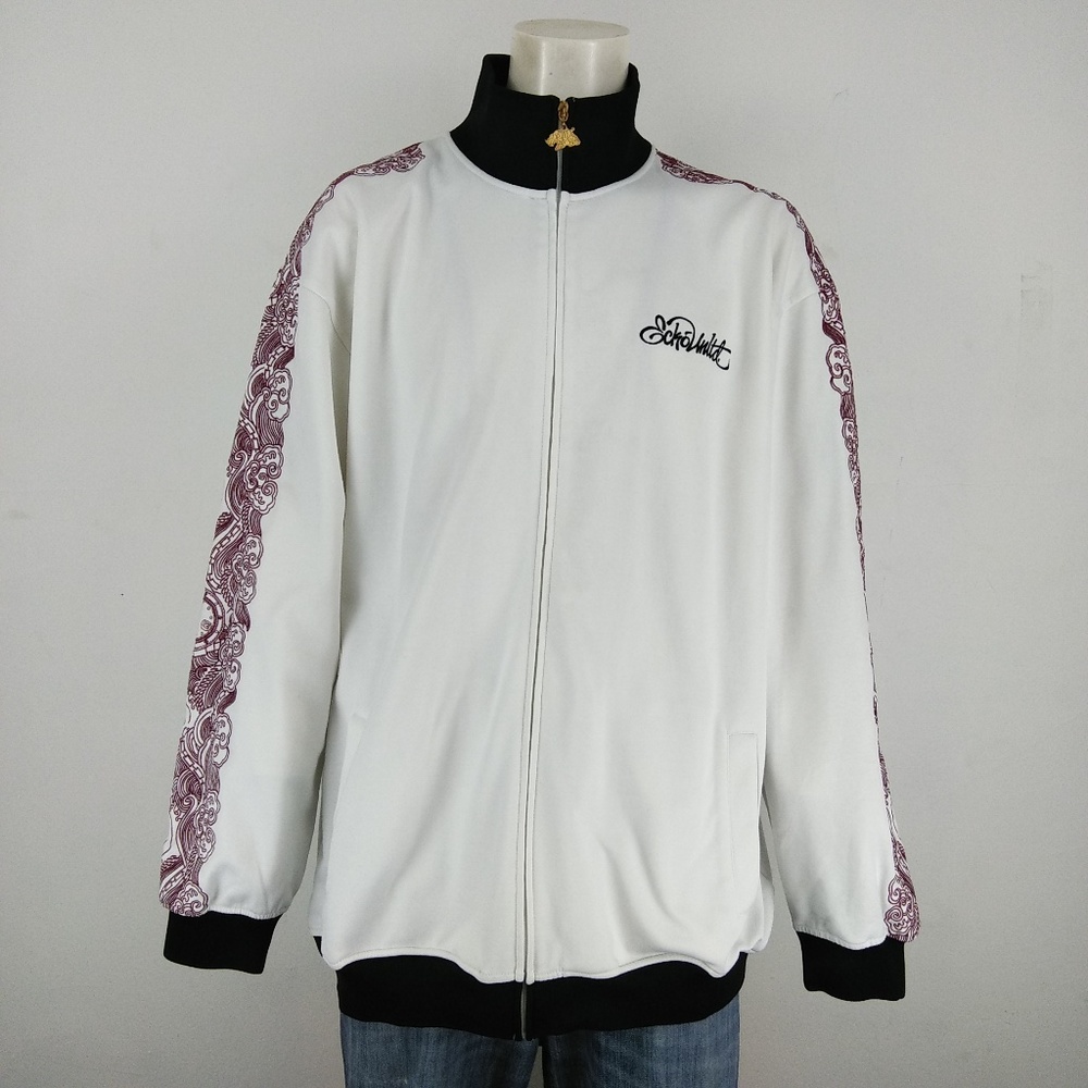 Ecko Unlimited men's white embroidered sweater